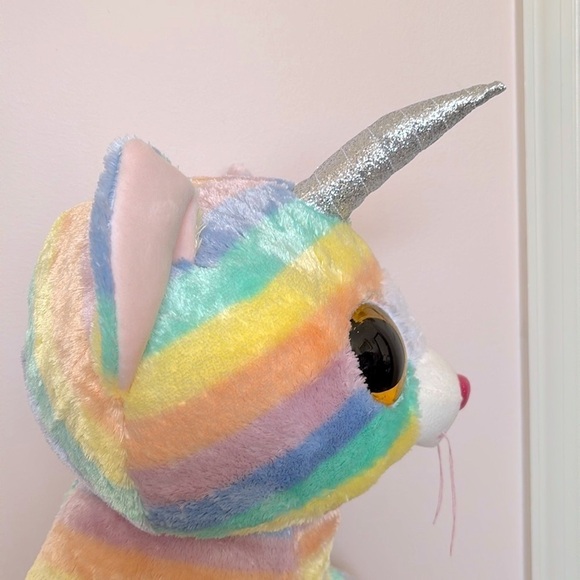 Brand New Ty Beanie Boo Large 16" Rainbow Unicorn Cat Plush Stuffed Animal Toy - Picture 10 of 15